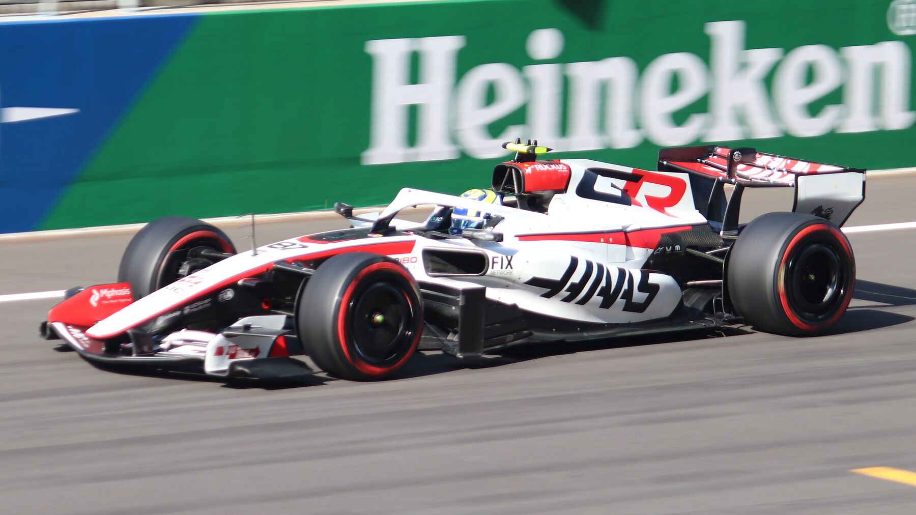Oliver Bearman drives the Haas VF-26 during qualifying for the 2026 Chinese Grand Prix