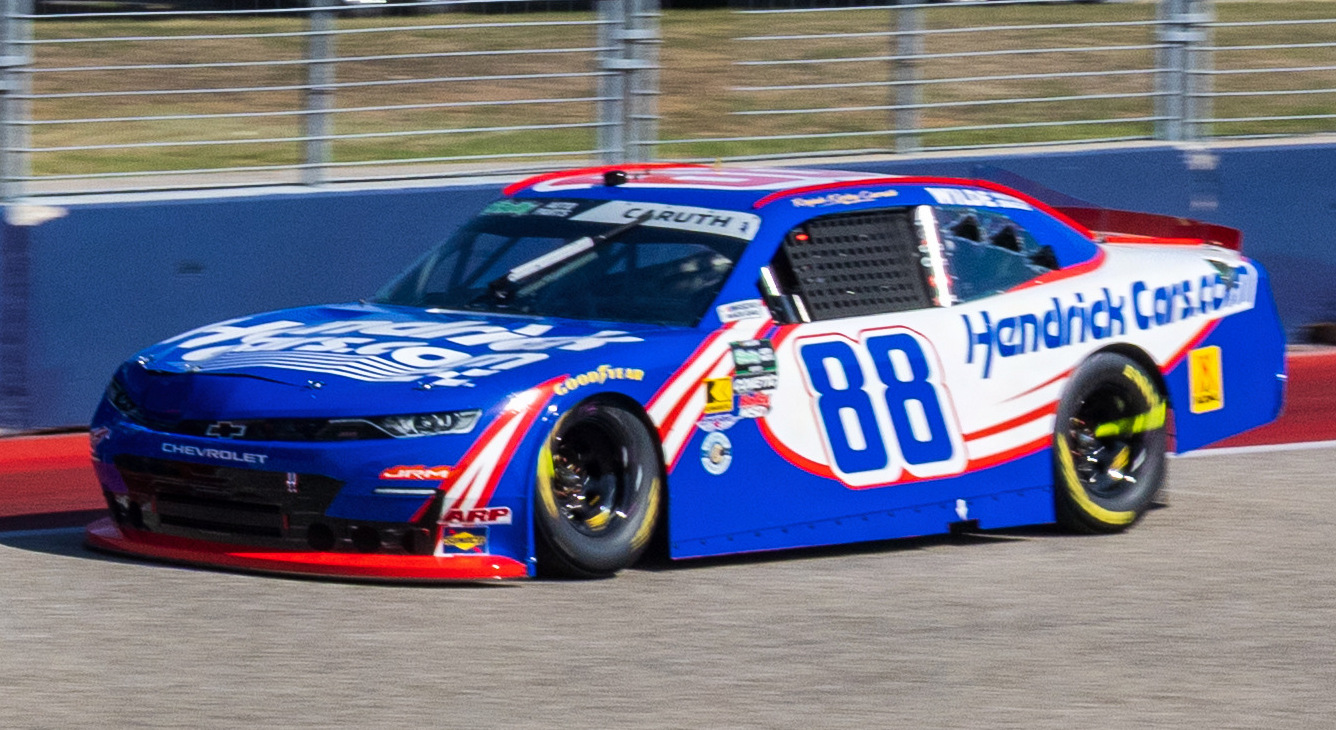 Rajah Caruth drives the number 88 Chevrolet at Circuit of The Americas during the 2026 NASCAR weekend